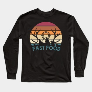 Funny Hunter Fast Food Long Sleeve T-Shirt